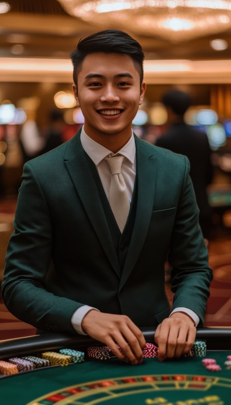 Roda roulette fisik dengan dealer profesional di studio live naga3388